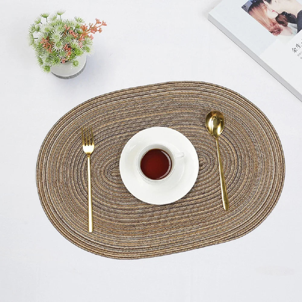 Jogo Americano Oval Trançado para Mesa Posta