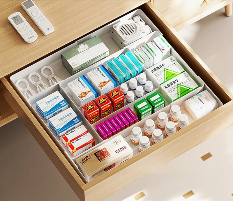 Organizador de Gaveta Ajustável para Talheres e Utensílios