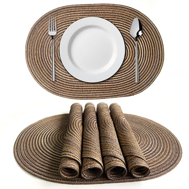 Jogo Americano Oval Trançado para Mesa Posta