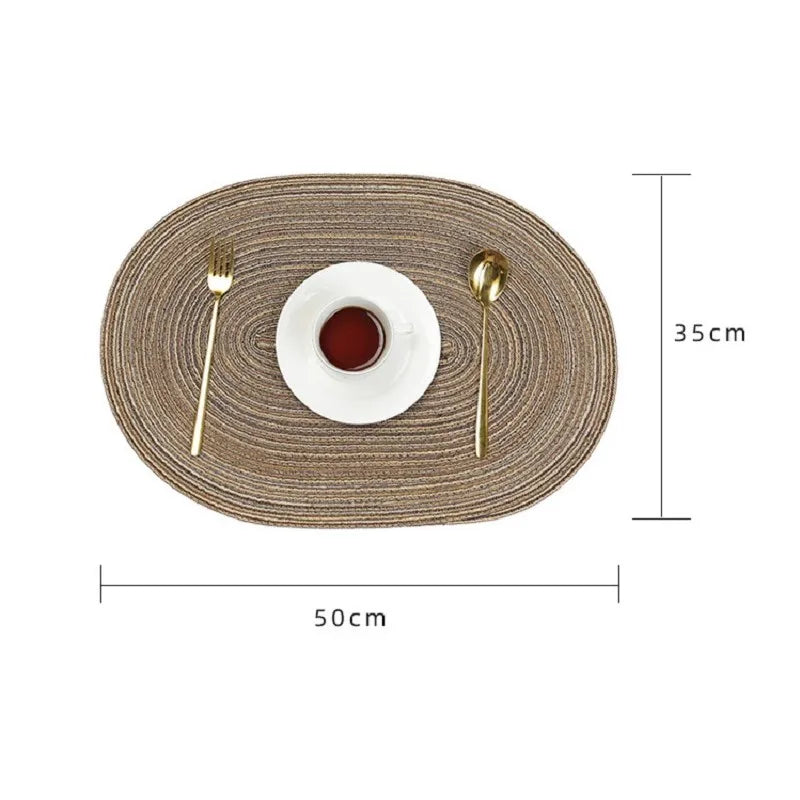 Jogo Americano Oval Trançado para Mesa Posta