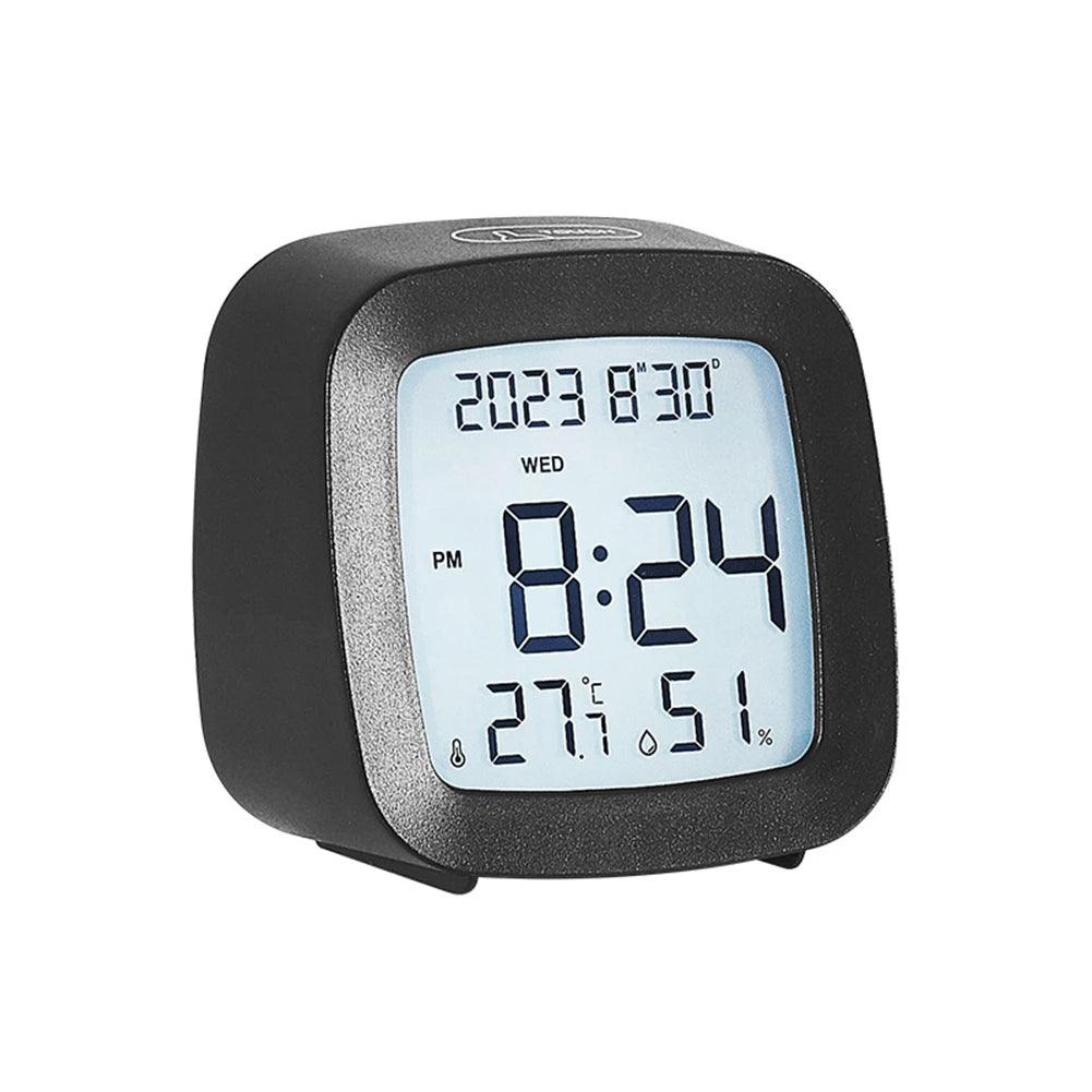 Relógio Despertador LED com Luz de Fundo Mup-0139-OutletMup-Preto tela Branca-OutletMup