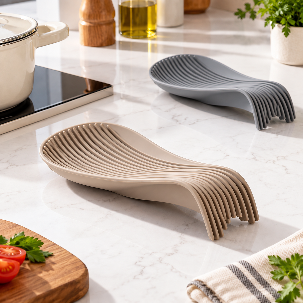 Descanso para Colher em Silicone Resistente ao Calor