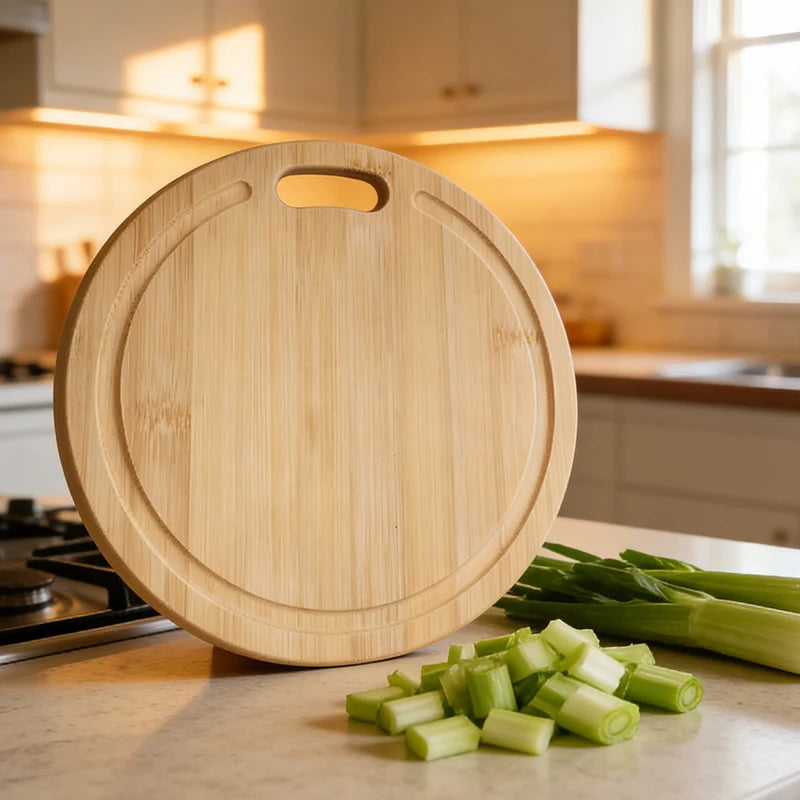 Tábua de Corte em Bambu para Carnes, Legumes e Frutas