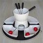 Kit para Fondue de Chocolate e Queijo em Cerâmica com 4 Garfos