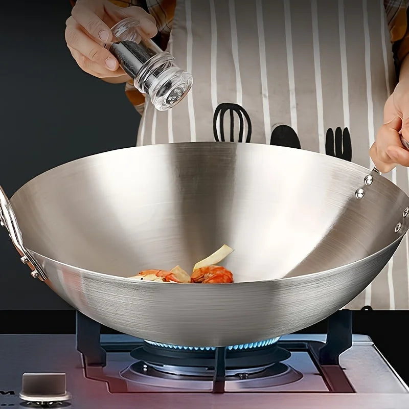 Panela Wok em Aço Inox 304 com Tampa