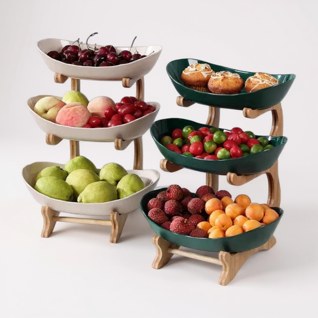 Fruteira de Bancada com 2 Andares para Cozinha