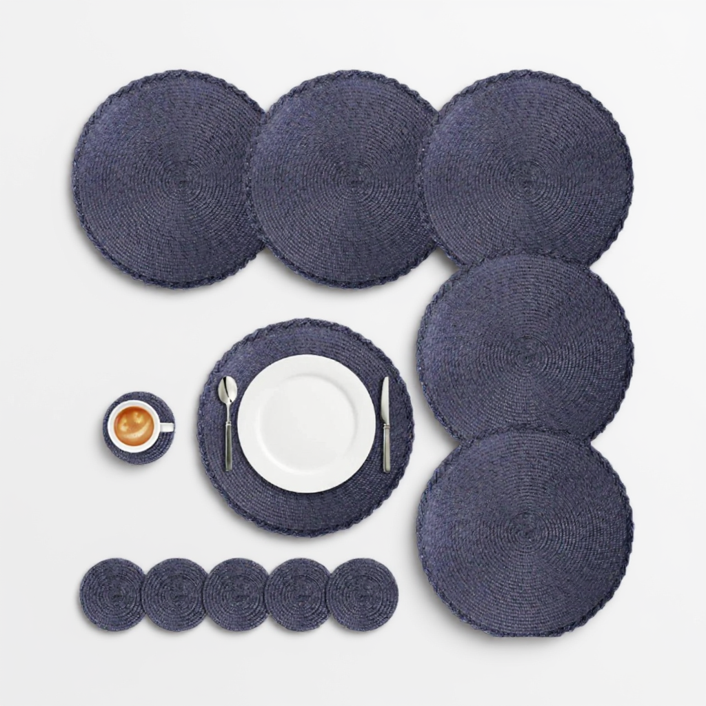 Kit Jogo Americano Trançado para Mesa Posta