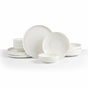 Aparelho de Jantar em Porcelana Branca SOLECASA | Pratos e Bowls Premium