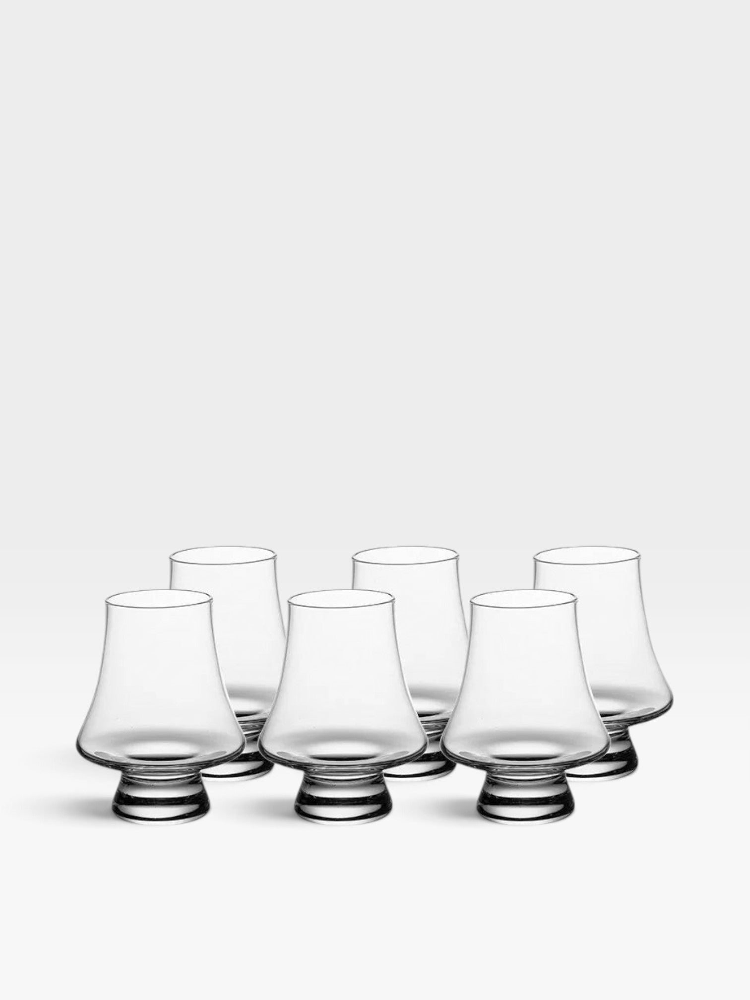 Kit de copos de cristal para whisky Cucinamup com design moderno, borda afunilada e alta transparência.