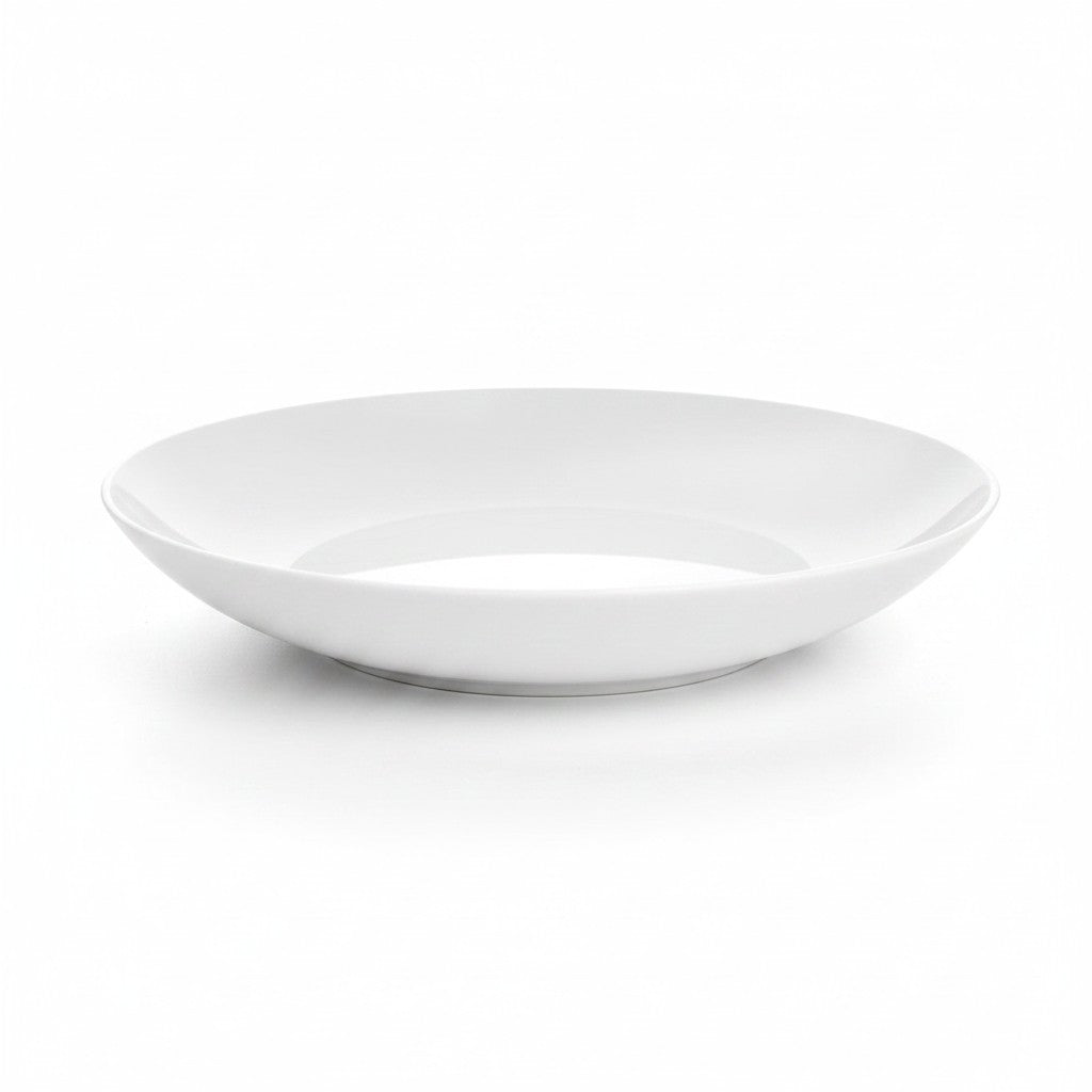 Prato fundo de porcelana branca Tramontina Sophia 22cm, design clássico e elegante da loja Cucinamup.